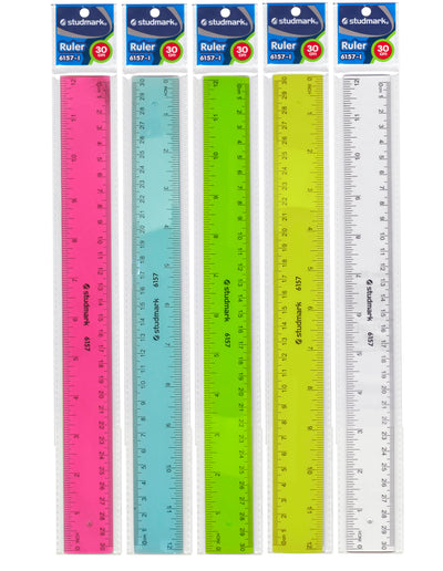 RULER PLASTIC 30CM-12"