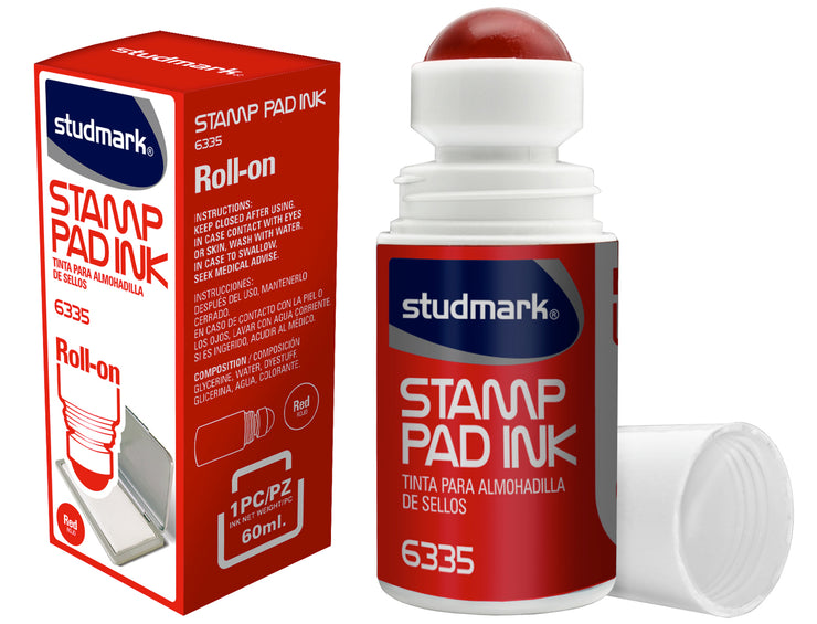 STAMPPAD INK ROLLON RED