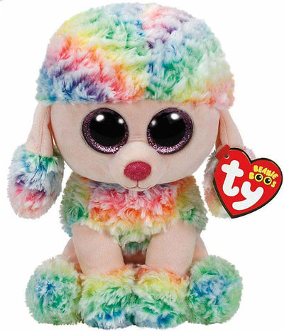 TY Beanie Buddy Rainbow Poodle (24cm)