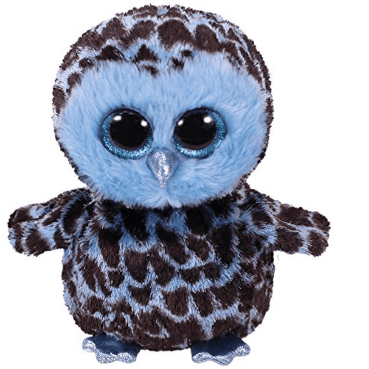 TY Beanie Buddy Yago the blue Owl (24cm)