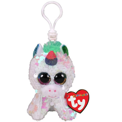 TY FLIPPABLES PIXY UNICORN WHITE CLIP