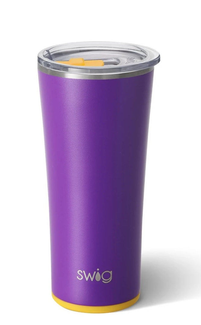 SWIG 22OZ TUMBLER-MATTE PURPLE/YELLOW