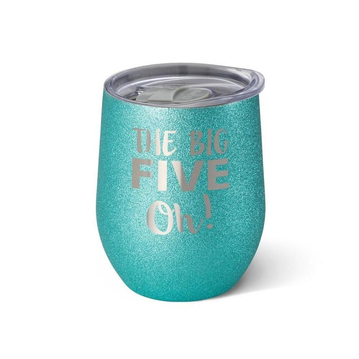 Swig 12oz Stemless Wine Cup Glitter The Big Five Oh