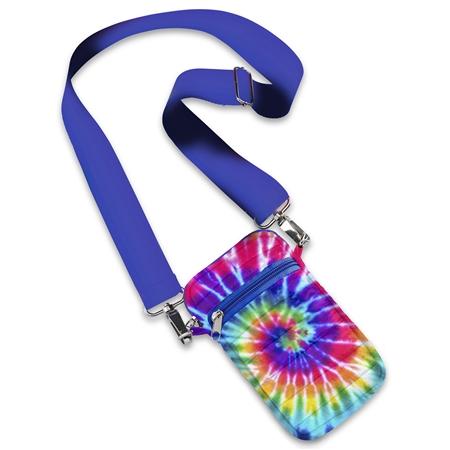 Top Trenz Tie Dye Spiral Puffer Cell Phone Bags