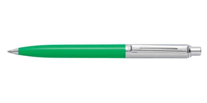 Sheaffer Sentinel Chrome and Bright Green Barrel Ballpoint Pen