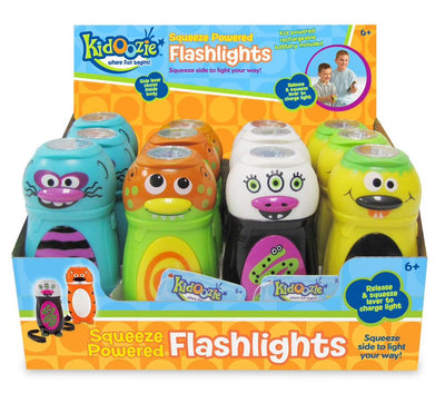 Kidoozie Squeeze Powered Flashlight Asst