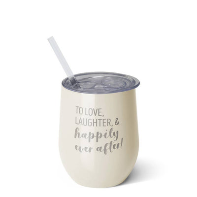 Swig 12oz Stemless Wine Cup Happily Ever After Pearl