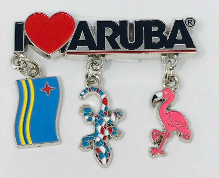 MAGNET DANGLES ILA/FLAG/FLAMING