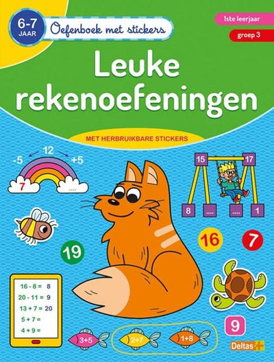 LEUKE REKENOEFENINGEN / OEFENBOEK MET STICKERS 6-7 JAAR