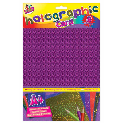 ARTBOX 8PCK HOLOGRAPHIC BOARD AST CLR
