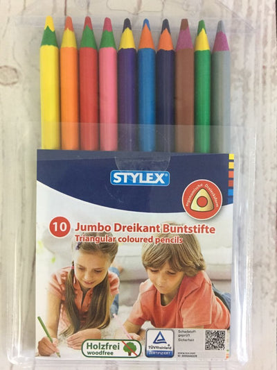 STYLEX POTLODEN DRIEKANT JUMBO 10S