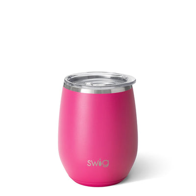 SWIG 14OZ STEMLESS WINE CUP-MATTE HOT PINK