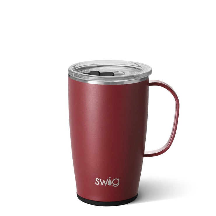 SWIG 18OZ MUG-MATTE MAROON BLACK