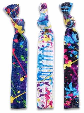 Top Trenz Ponytail Holders Hair Ties/Bracelets Splatter